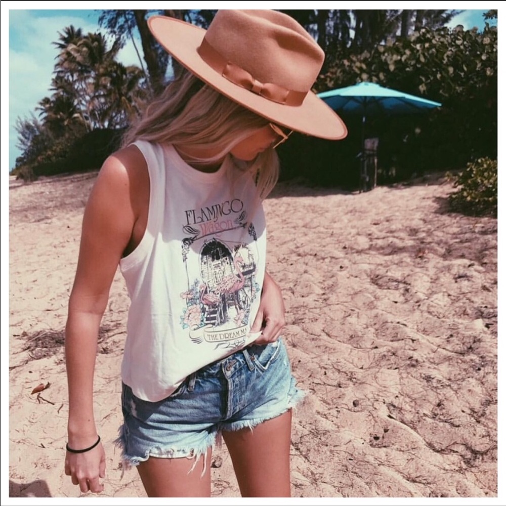 Spell Flamingo Wagon tank top muscle tee medium